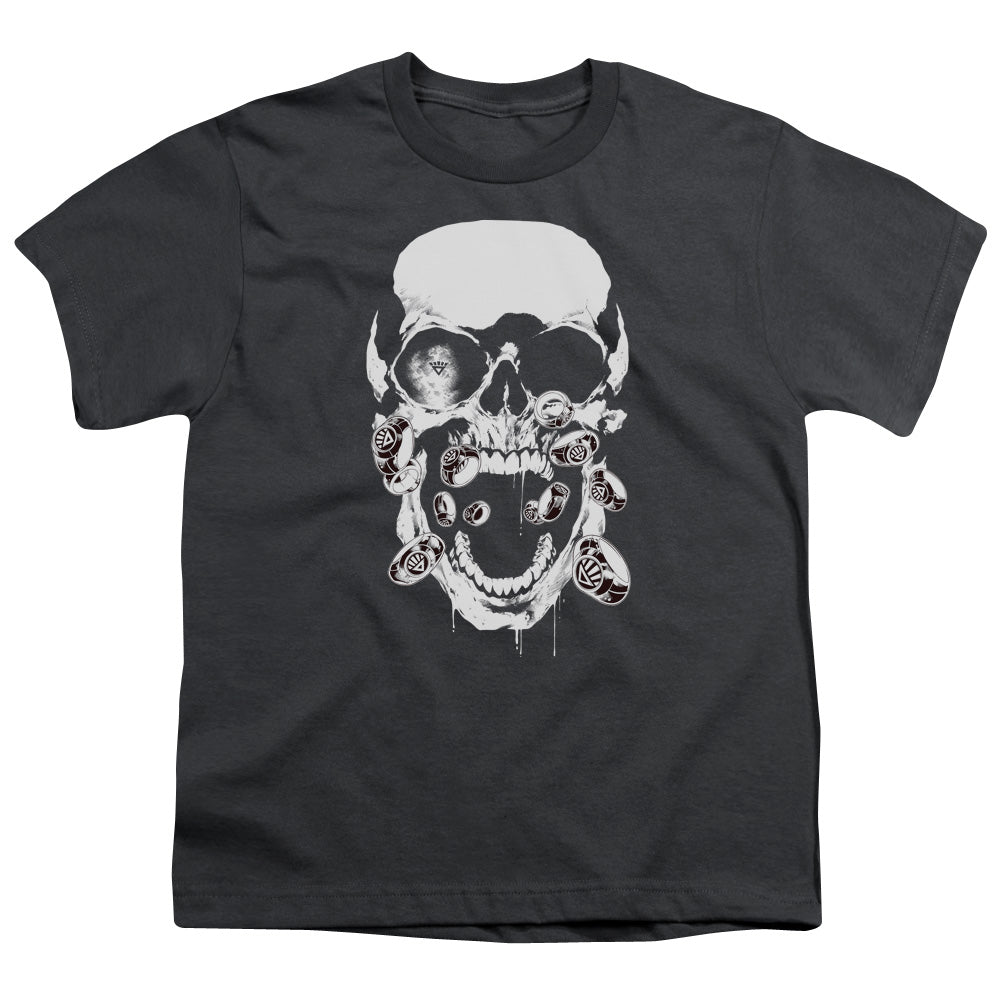 Green Lantern Black Lantern Skull Licensed Kid's T-Shirt (Ages 4-7) LG
