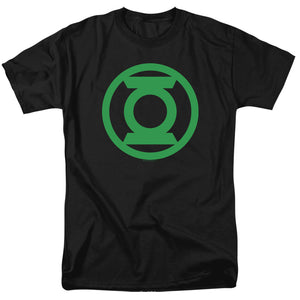 AN OFFCIALLY LICENSED GREEN LANTERN GREEN EMBLEM MEN'S REGULAR FIT T-SHIRT BLACK