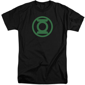AN OFFCIALLY LICENSED GREEN LANTERN GREEN EMBLEM MEN'S TALL FIT T-SHIRT BLACK