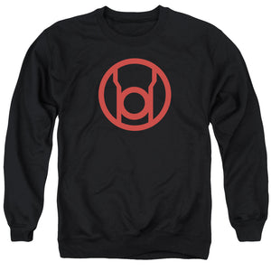 AN OFFCIALLY LICENSED GREEN LANTERN RED EMBLEM ADULT UNISEX CREWNECK SWEATSHIRT BLACK