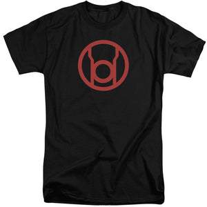 AN OFFCIALLY LICENSED GREEN LANTERN RED EMBLEM MEN'S TALL FIT T-SHIRT BLACK