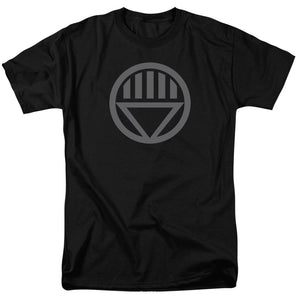 AN OFFCIALLY LICENSED GREEN LANTERN GREY EMBLEM MEN'S REGULAR FIT T-SHIRT BLACK