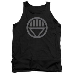 AN OFFCIALLY LICENSED GREEN LANTERN GREY EMBLEM ADULT UNISEX TANK TOP BLACK