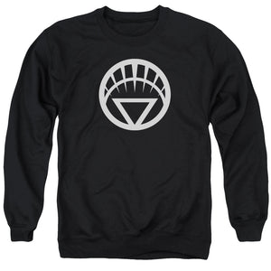 AN OFFCIALLY LICENSED GREEN LANTERN WHITE EMBLEM ADULT UNISEX CREWNECK SWEATSHIRT BLACK