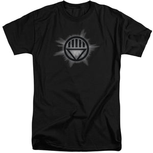 AN OFFCIALLY LICENSED GREEN LANTERN BLACK GLOW MEN'S TALL FIT T-SHIRT BLACK