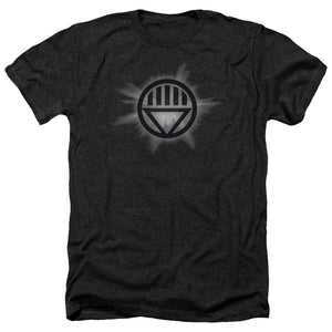 AN OFFCIALLY LICENSED GREEN LANTERN BLACK GLOW MEN'S HEATHER T-SHIRT CHARCOAL