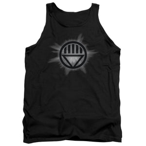 AN OFFCIALLY LICENSED GREEN LANTERN BLACK GLOW ADULT UNISEX TANK TOP BLACK