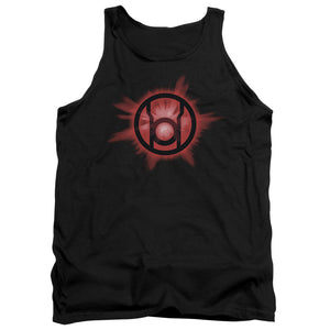 AN OFFCIALLY LICENSED GREEN LANTERN RED GLOW ADULT UNISEX TANK TOP BLACK