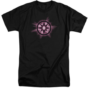 AN OFFCIALLY LICENSED GREEN LANTERN SAPPHIRE GLOW MEN'S TALL FIT T-SHIRT BLACK