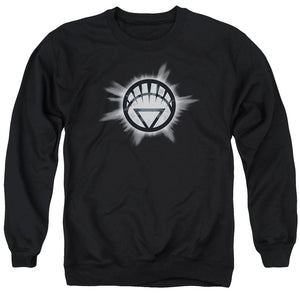 AN OFFCIALLY LICENSED GREEN LANTERN WHITE GLOW ADULT UNISEX CREWNECK SWEATSHIRT BLACK