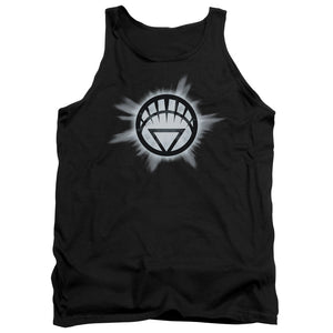 AN OFFCIALLY LICENSED GREEN LANTERN WHITE GLOW ADULT UNISEX TANK TOP BLACK