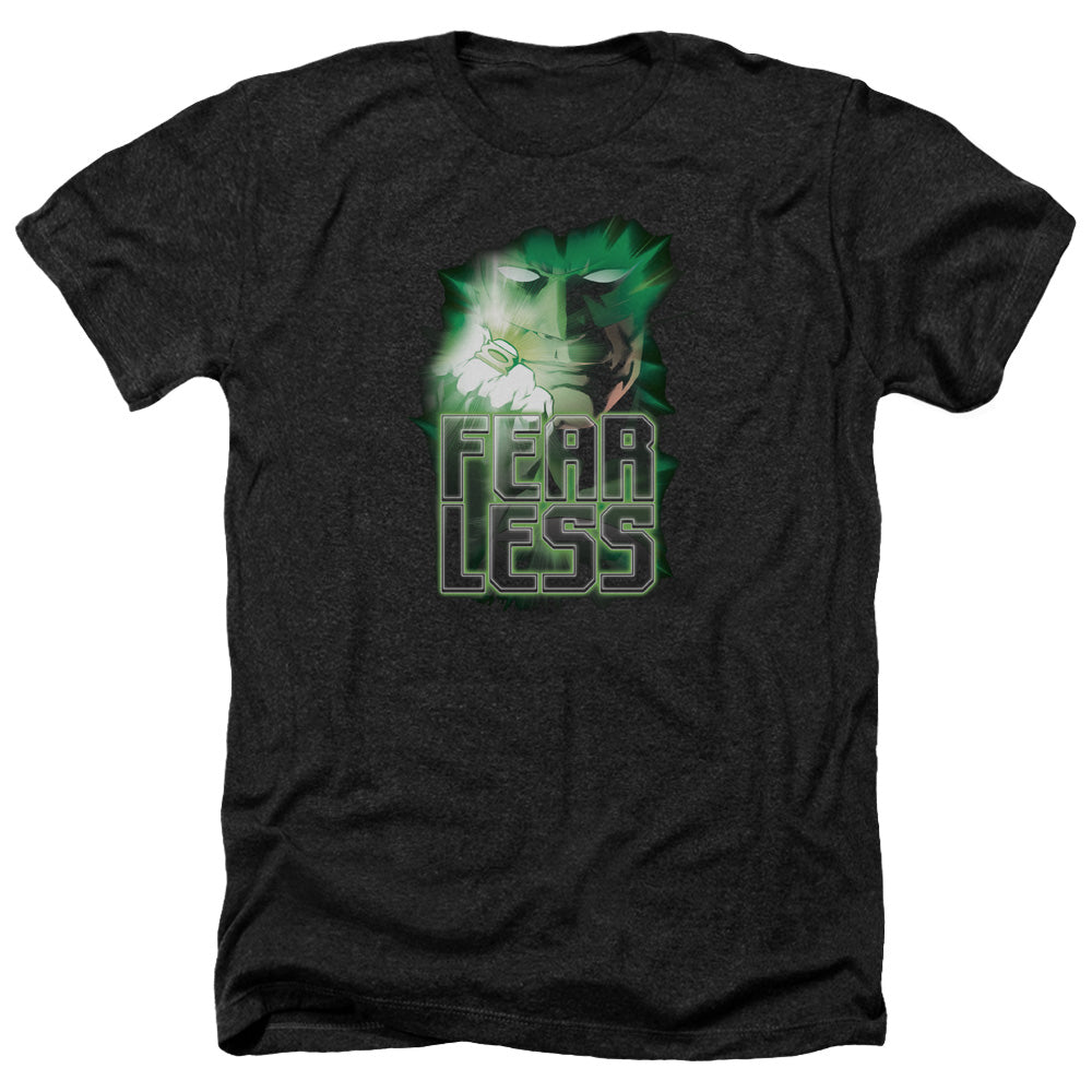 AN OFFCIALLY LICENSED GREEN LANTERN FEARLESS MEN'S HEATHER T-SHIRT CHARCOAL