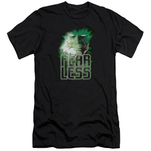 AN OFFCIALLY LICENSED GREEN LANTERN FEARLESS MEN'S PREMIUM SLIM FIT T-SHIRT BLACK