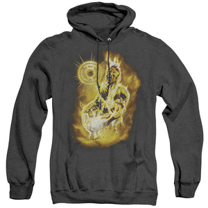 AN OFFCIALLY LICENSED GREEN LANTERN SINESTRO NEBULA ADULT UNISEX HEATHER PULLOVER HOODIE BLACK