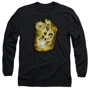 AN OFFCIALLY LICENSED GREEN LANTERN SINESTRO NEBULA MEN'S LONG SLEEVE T-SHIRT BLACK