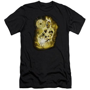 AN OFFCIALLY LICENSED GREEN LANTERN SINESTRO NEBULA MEN'S PREMIUM SLIM FIT T-SHIRT BLACK