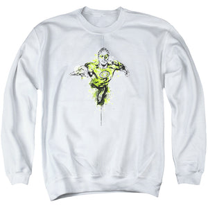 AN OFFCIALLY LICENSED GREEN LANTERN INKED ADULT UNISEX CREWNECK SWEATSHIRT WHITE