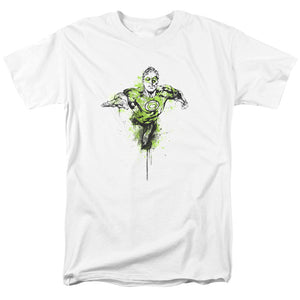 AN OFFCIALLY LICENSED GREEN LANTERN INKED MEN'S REGULAR FIT T-SHIRT WHITE
