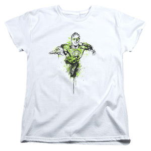 AN OFFCIALLY LICENSED GREEN LANTERN INKED WOMEN'S REGULAR FIT T-SHIRT WHITE