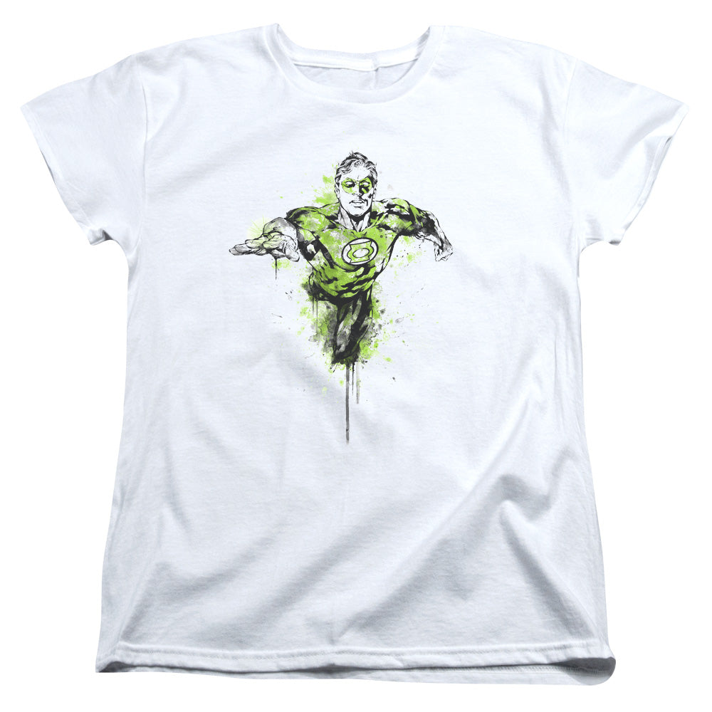AN OFFCIALLY LICENSED GREEN LANTERN INKED WOMEN'S REGULAR FIT T-SHIRT WHITE