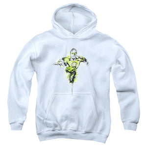 AN OFFCIALLY LICENSED GREEN LANTERN INKED YOUTH HOODIE WHITE
