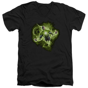 AN OFFCIALLY LICENSED GREEN LANTERN LANTERN NEBULA MEN'S V-NECK T-SHIRT BLACK
