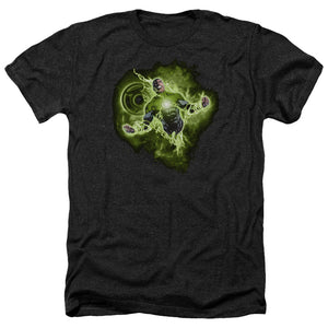 AN OFFCIALLY LICENSED GREEN LANTERN LANTERN NEBULA MEN'S HEATHER T-SHIRT CHARCOAL