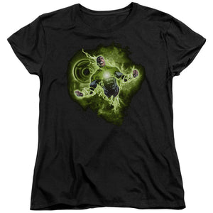 AN OFFCIALLY LICENSED GREEN LANTERN LANTERN NEBULA WOMEN'S REGULAR FIT T-SHIRT BLACK