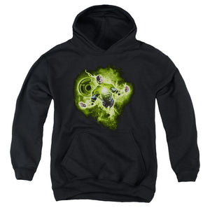 AN OFFCIALLY LICENSED GREEN LANTERN LANTERN NEBULA YOUTH HOODIE BLACK