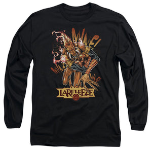 AN OFFCIALLY LICENSED GREEN LANTERN LARFLEEZE MEN'S LONG SLEEVE T-SHIRT BLACK