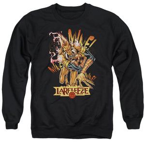 AN OFFCIALLY LICENSED GREEN LANTERN LARFLEEZE ADULT UNISEX CREWNECK SWEATSHIRT BLACK