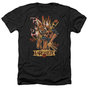 AN OFFCIALLY LICENSED GREEN LANTERN LARFLEEZE MEN'S HEATHER T-SHIRT CHARCOAL