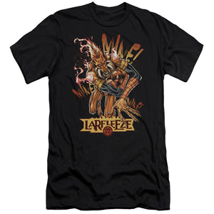 AN OFFCIALLY LICENSED GREEN LANTERN LARFLEEZE MEN'S PREMIUM SLIM FIT T-SHIRT BLACK