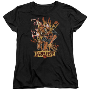 AN OFFCIALLY LICENSED GREEN LANTERN LARFLEEZE WOMEN'S REGULAR FIT T-SHIRT BLACK