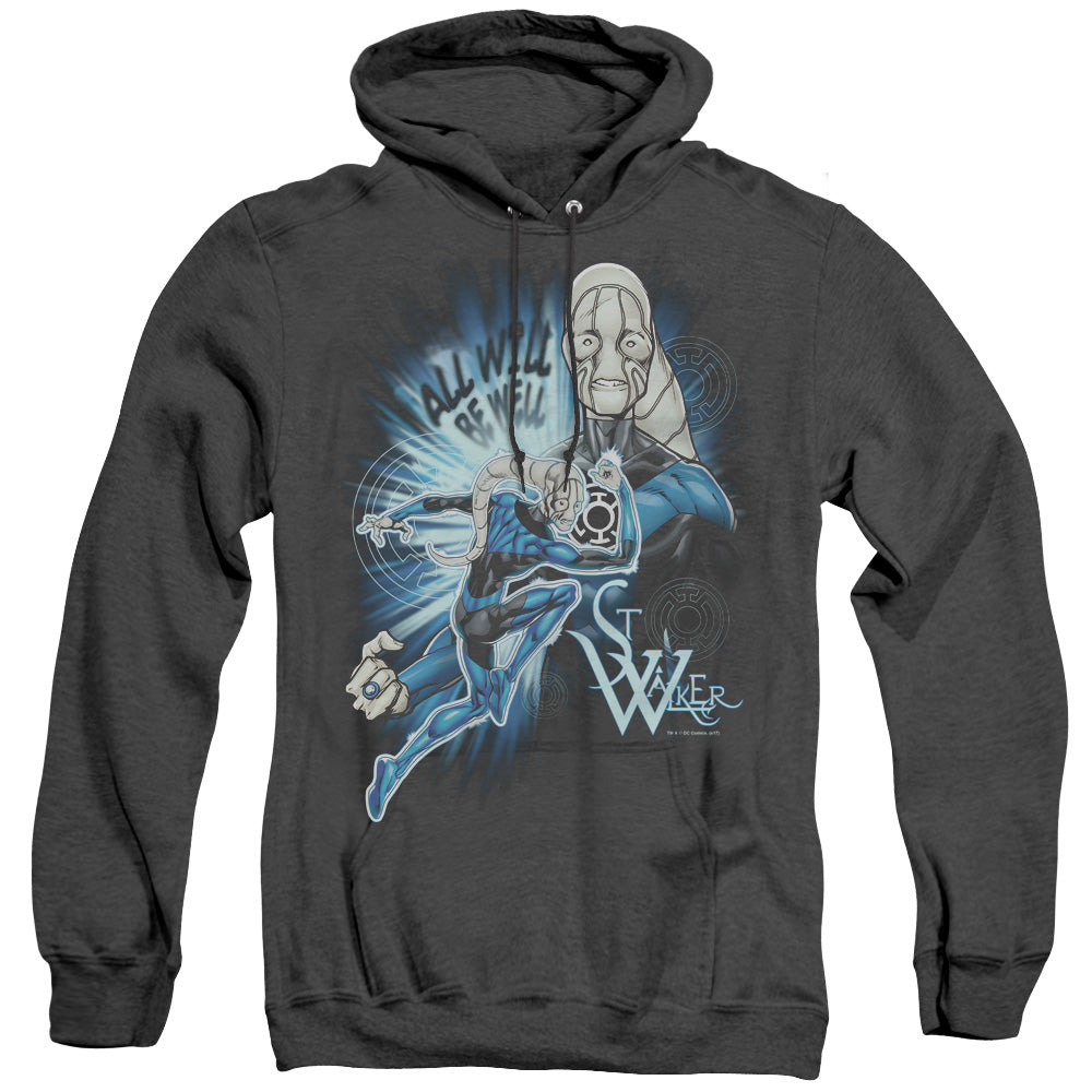AN OFFCIALLY LICENSED GREEN LANTERN SAINT WALKER ADULT UNISEX HEATHER PULLOVER HOODIE BLACK