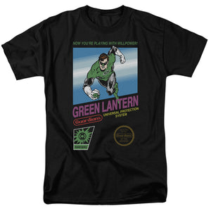 AN OFFCIALLY LICENSED GREEN LANTERN BOX ART MEN'S REGULAR FIT T-SHIRT BLACK