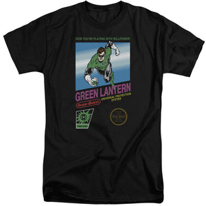 AN OFFCIALLY LICENSED GREEN LANTERN BOX ART MEN'S TALL FIT T-SHIRT BLACK