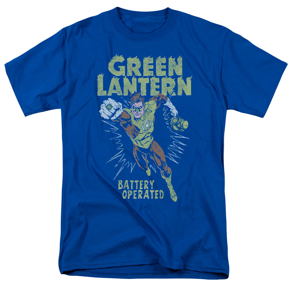 AN OFFCIALLY LICENSED GREEN LANTERN FULLY CHARGED MEN'S REGULAR FIT T-SHIRT HUNTER GREEN