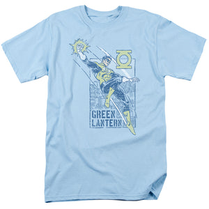 AN OFFCIALLY LICENSED GREEN LANTERN CITY WATCH MEN'S REGULAR FIT T-SHIRT LIGHT BLUE