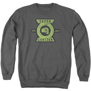AN OFFCIALLY LICENSED GREEN LANTERN SECTION ADULT UNISEX CREWNECK SWEATSHIRT CHARCOAL