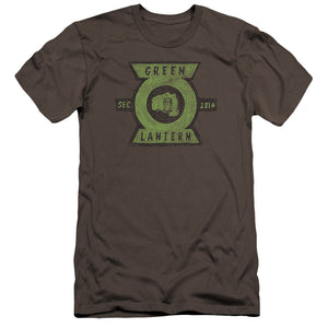 AN OFFCIALLY LICENSED GREEN LANTERN SECTION MEN'S PREMIUM SLIM FIT T-SHIRT CHARCOAL