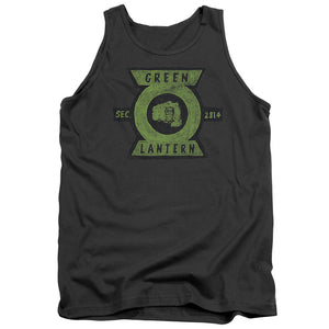 AN OFFCIALLY LICENSED GREEN LANTERN SECTION ADULT UNISEX TANK TOP CHARCOAL