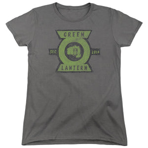 AN OFFCIALLY LICENSED GREEN LANTERN SECTION WOMEN'S REGULAR FIT T-SHIRT CHARCOAL