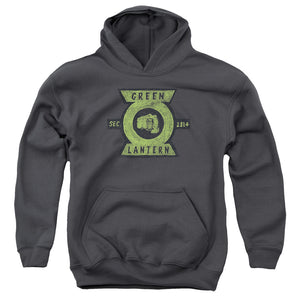 AN OFFCIALLY LICENSED GREEN LANTERN SECTION YOUTH HOODIE CHARCOAL