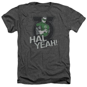 AN OFFCIALLY LICENSED GREEN LANTERN HAL YEAH MEN'S HEATHER T-SHIRT CHARCOAL