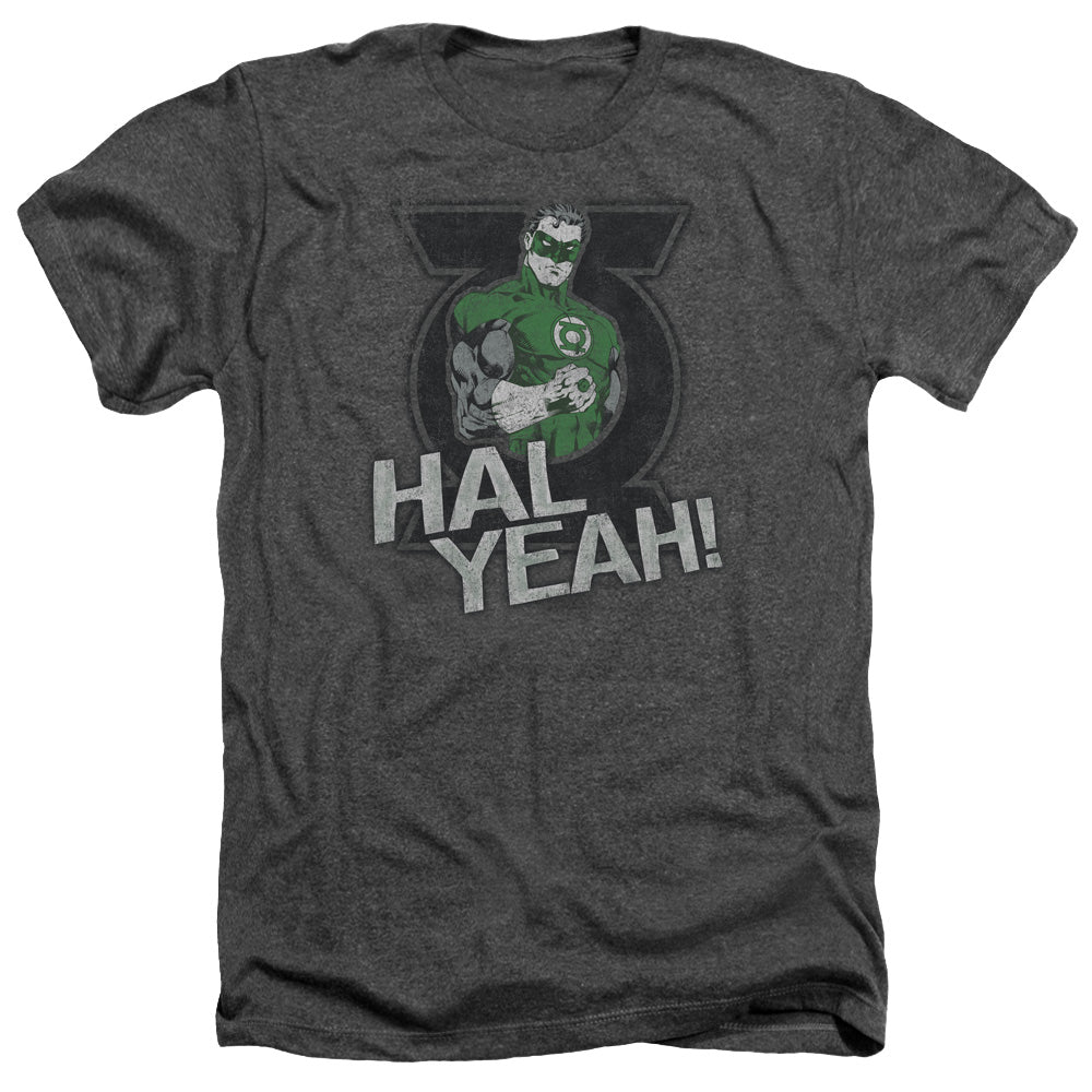 AN OFFCIALLY LICENSED GREEN LANTERN HAL YEAH MEN'S HEATHER T-SHIRT CHARCOAL