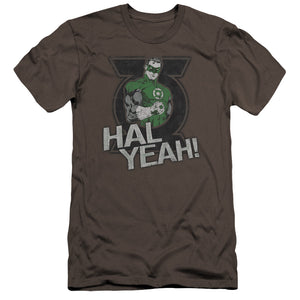 AN OFFCIALLY LICENSED GREEN LANTERN HAL YEAH MEN'S PREMIUM SLIM FIT T-SHIRT CHARCOAL