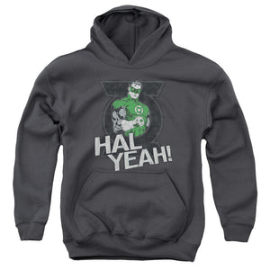 AN OFFCIALLY LICENSED GREEN LANTERN HAL YEAH YOUTH HOODIE CHARCOAL