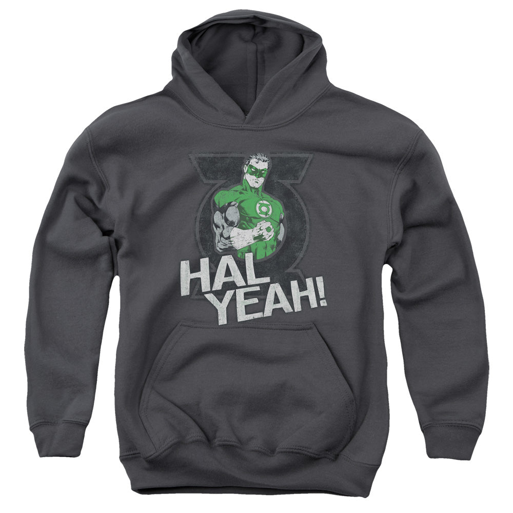 AN OFFCIALLY LICENSED GREEN LANTERN HAL YEAH YOUTH HOODIE CHARCOAL