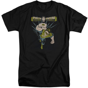 AN OFFCIALLY LICENSED GREEN LANTERN POWERFUL MEN'S TALL FIT T-SHIRT BLACK